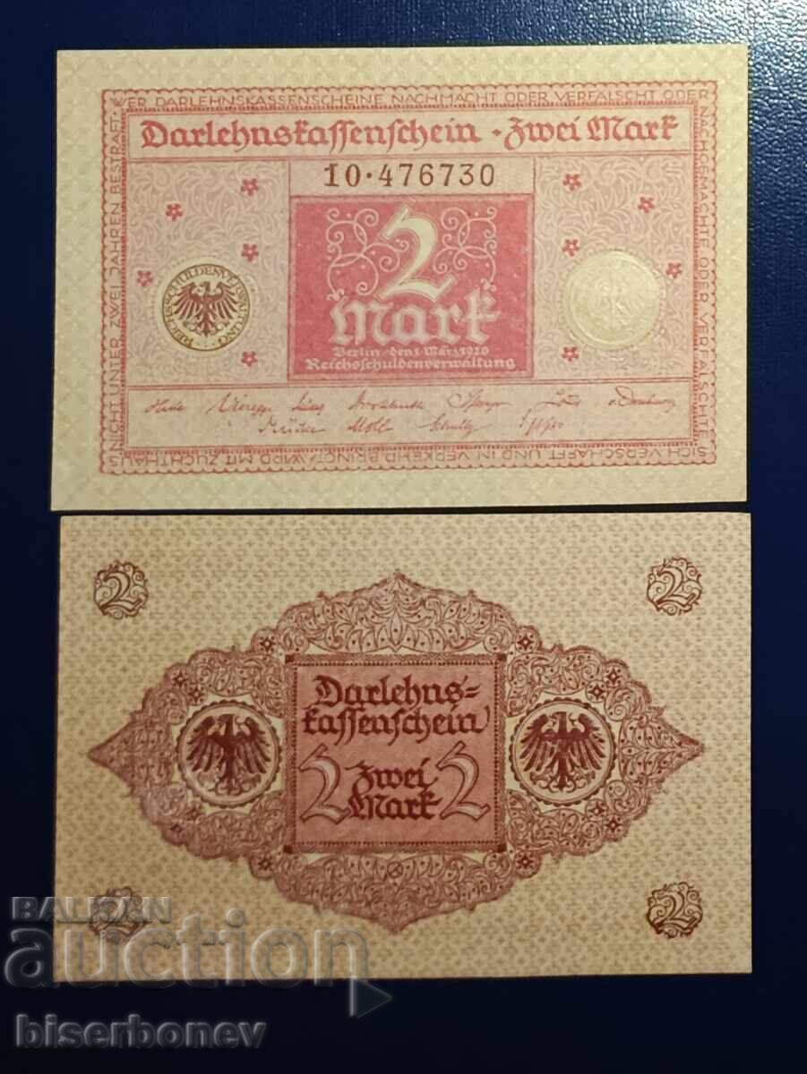 Germania, Germania, 2 mărci Germania, 1920, UNC