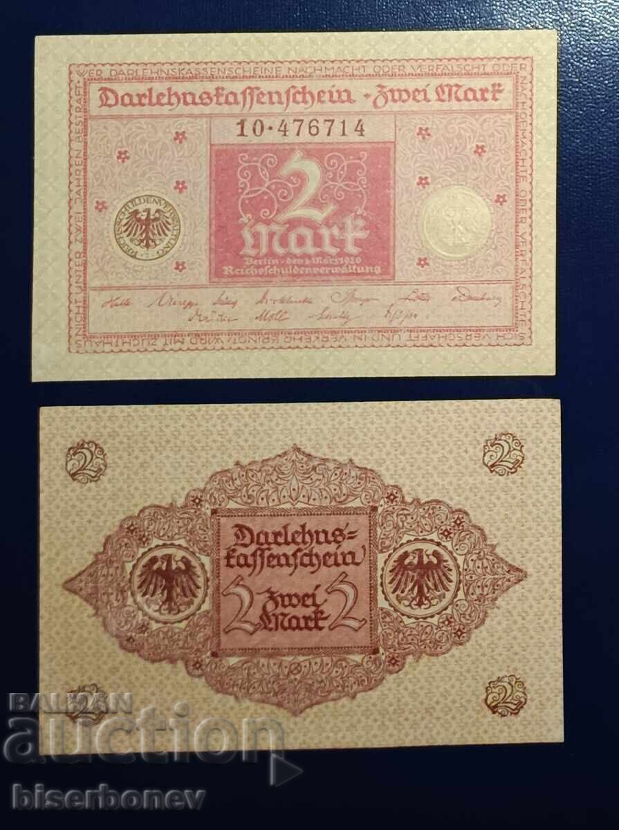 Germania, Germania, 2 mărci Germania, 1920, UNC