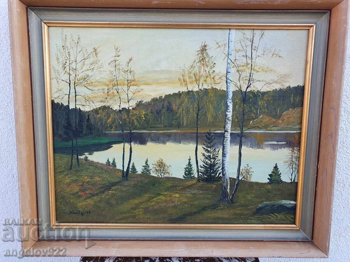 Доставка на Авторска картина с маслени бои върху фазер!!!