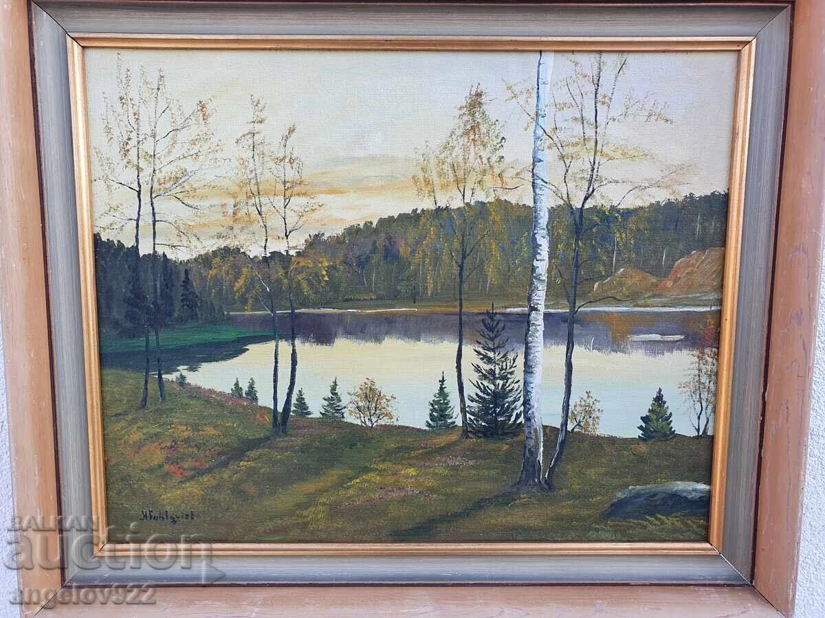 Авторска картина с маслени бои върху фазер!!! - 5