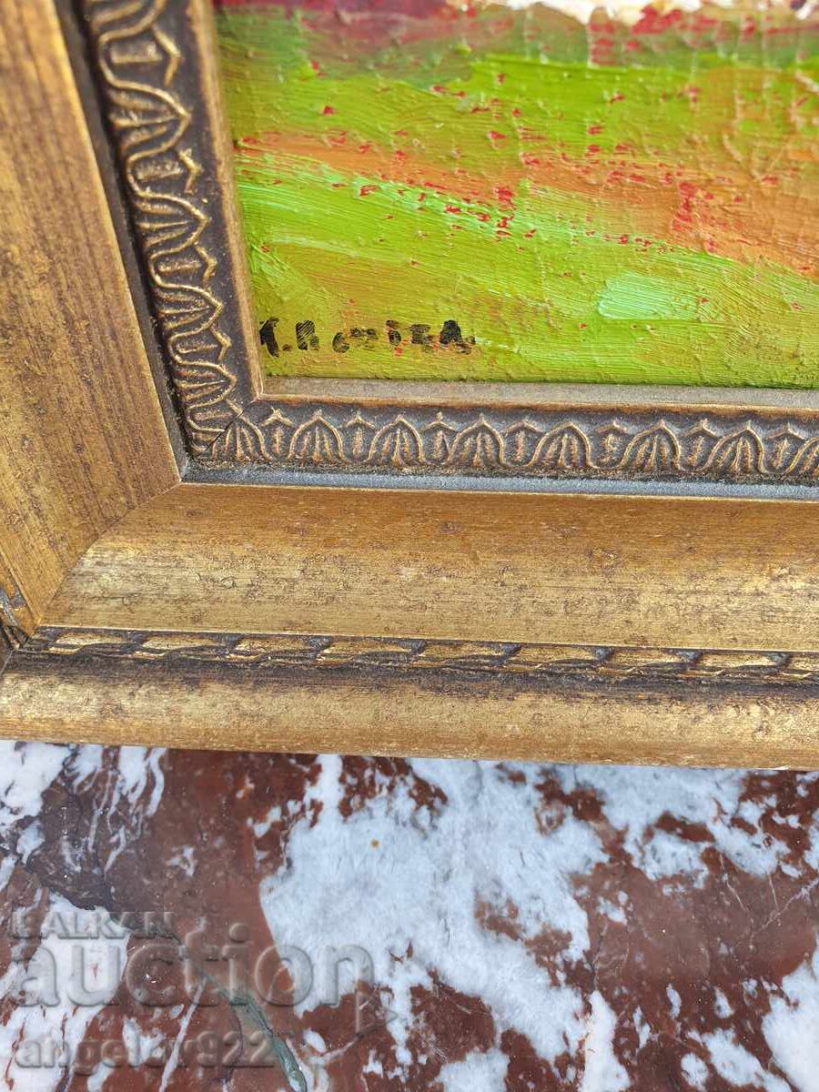 Авторска картина с маслени бои върху фазер!!! - 6