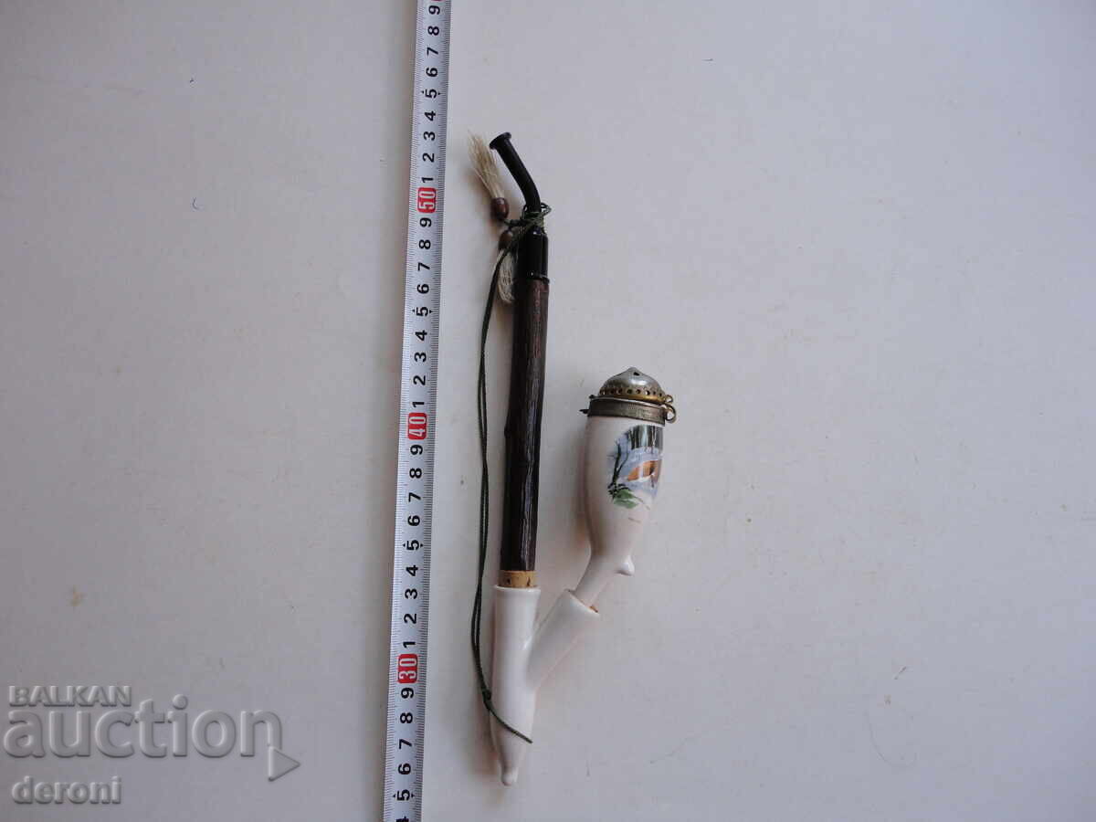 Excellent large porcelain chibouk pipe