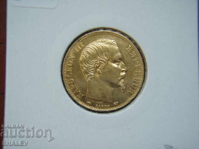 20 Franci 1857 A Franța (20 franka Frantsiya) - AU+ (zlato) - 6