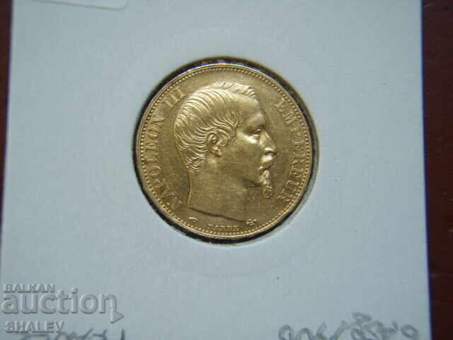 20 Franci 1857 A Franța (20 franka Frantsiya) - AU+ (zlato) - 7