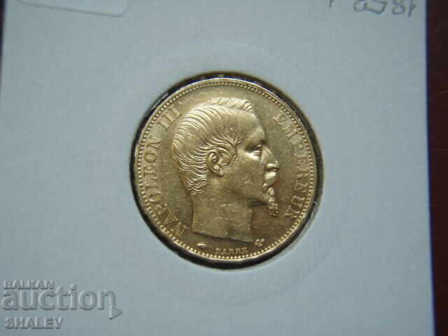 20 Φράγκα 1858 A Γαλλία (20 franka Frantsiya) - AU+ (χρυσός) - 6