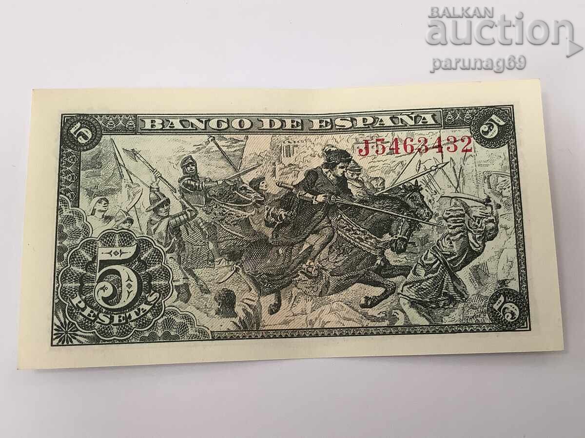 Spain 5 Pesetas 1945 UNC with price € 24.54 | 48.00 BGN