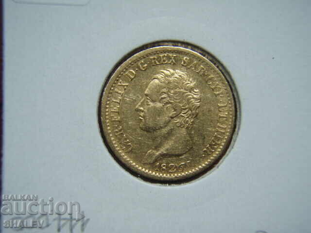 20 Λίρες 1826 L Σαρδηνία (20 liri Sardiniya) - AU (χρυσός) - 5 20 Λίρες 1826 L Σαρδηνία (20 liri Sardiniya) - AU (χρυσός) - 5