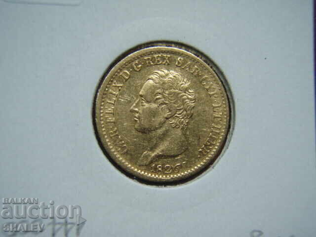 20 Λίρες 1826 L Σαρδηνία (20 liri Sardiniya) - AU (χρυσός) - 6 20 Λίρες 1826 L Σαρδηνία (20 liri Sardiniya) - AU (χρυσός) - 6