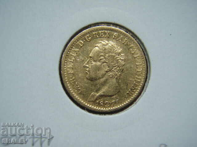 20 Λίρες 1826 L Σαρδηνία (20 liri Sardiniya) - AU (χρυσός) - 7