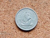 Eastern Caribbean 10 Cents, 1964