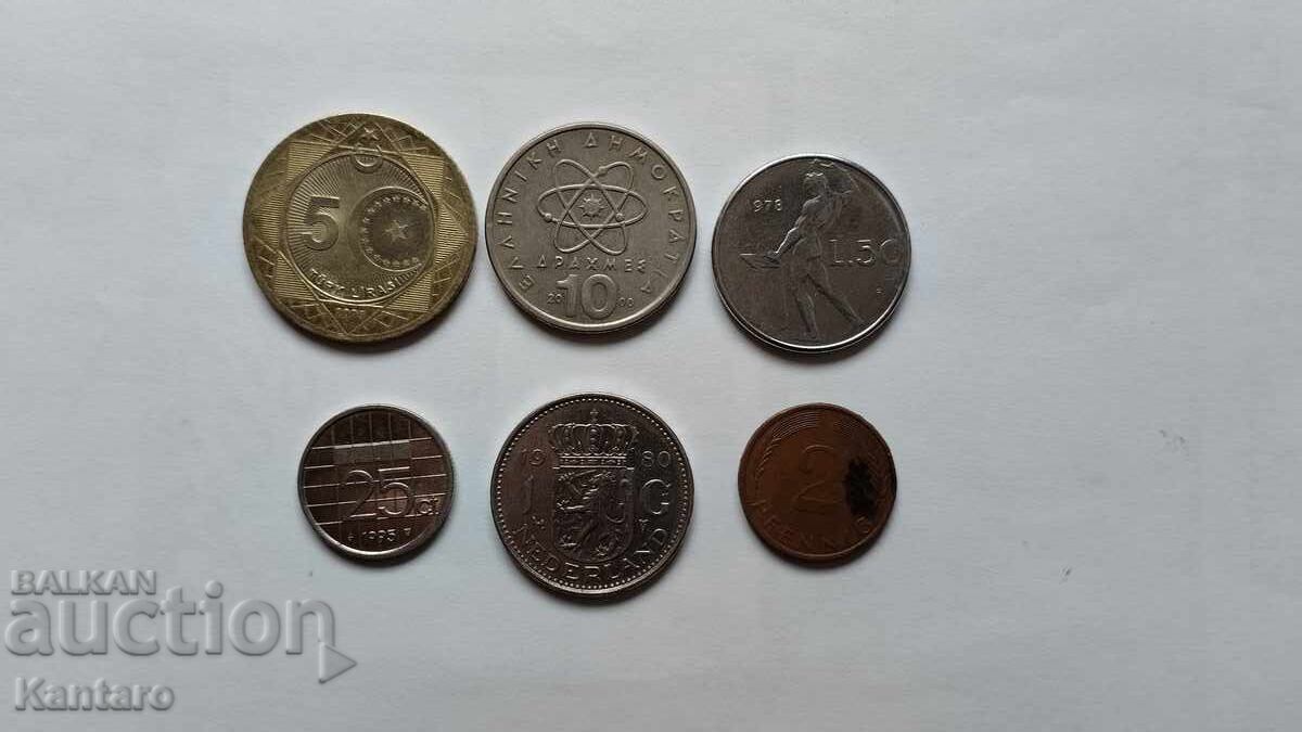 Monede străine - 6 bucăți