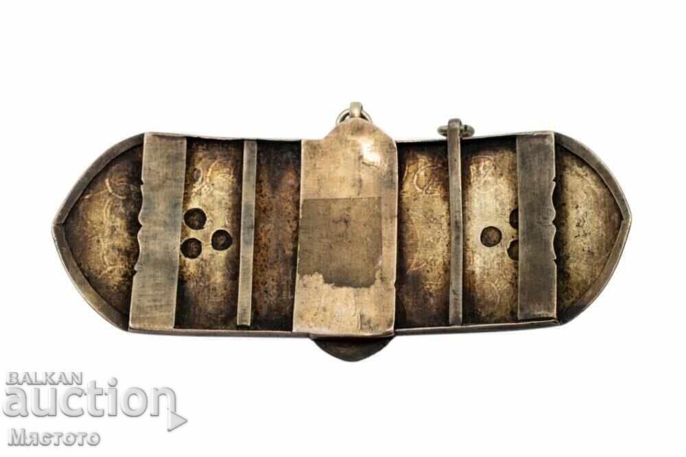 Аукцион Сребърни пафти 1821г.с ниело и живачна позлата.