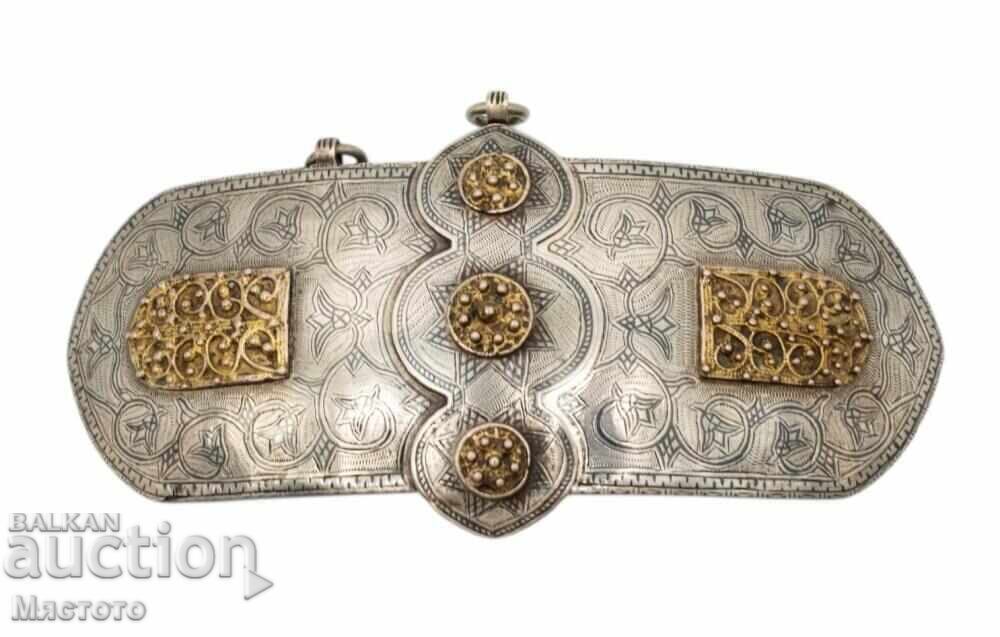 Ασημένια παφτιά 1821 με νιέλο και επίχρυσο με υδράργυρο