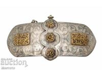 Silver buckles 1821 with niello and mercury gilding