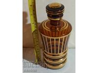 Гарафа стъклена цветно стъкло златни орнаменти - за 1 €вро