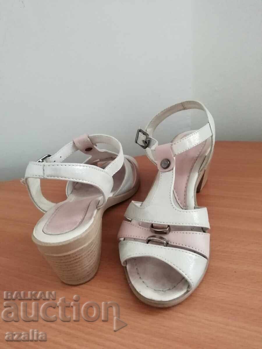 Auction  Summer leather sandals, Bulgarian, number 34