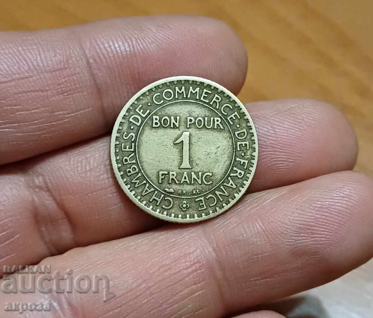 1 franc Franța 1923