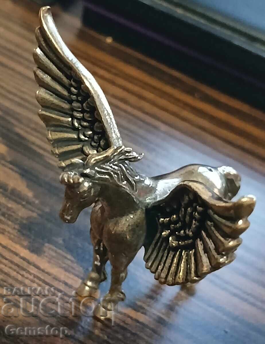 Auction  BZC! 48g stylized bronze figure Pegasus unicorn from 1 st!