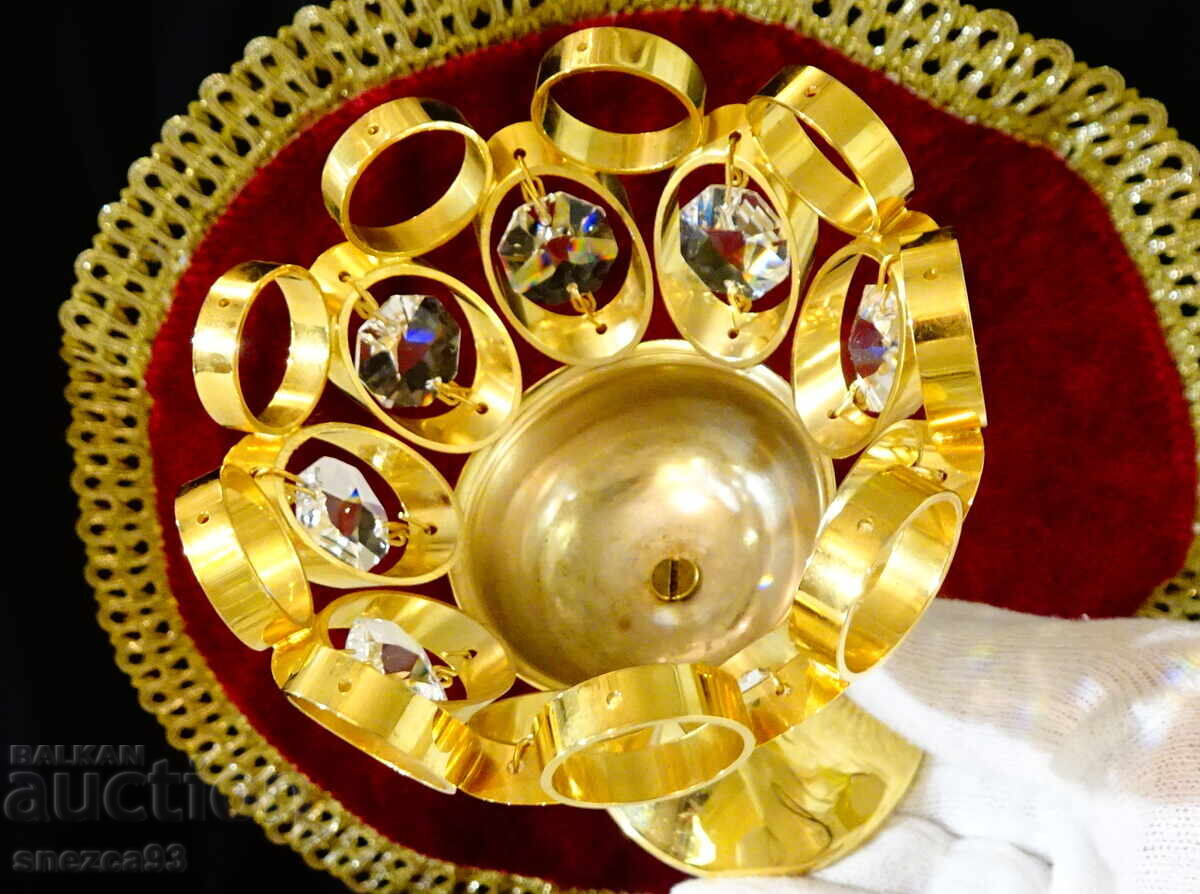 Livrarea Sfeșnic din bronz aurit Weinfurtner Gold Crystal