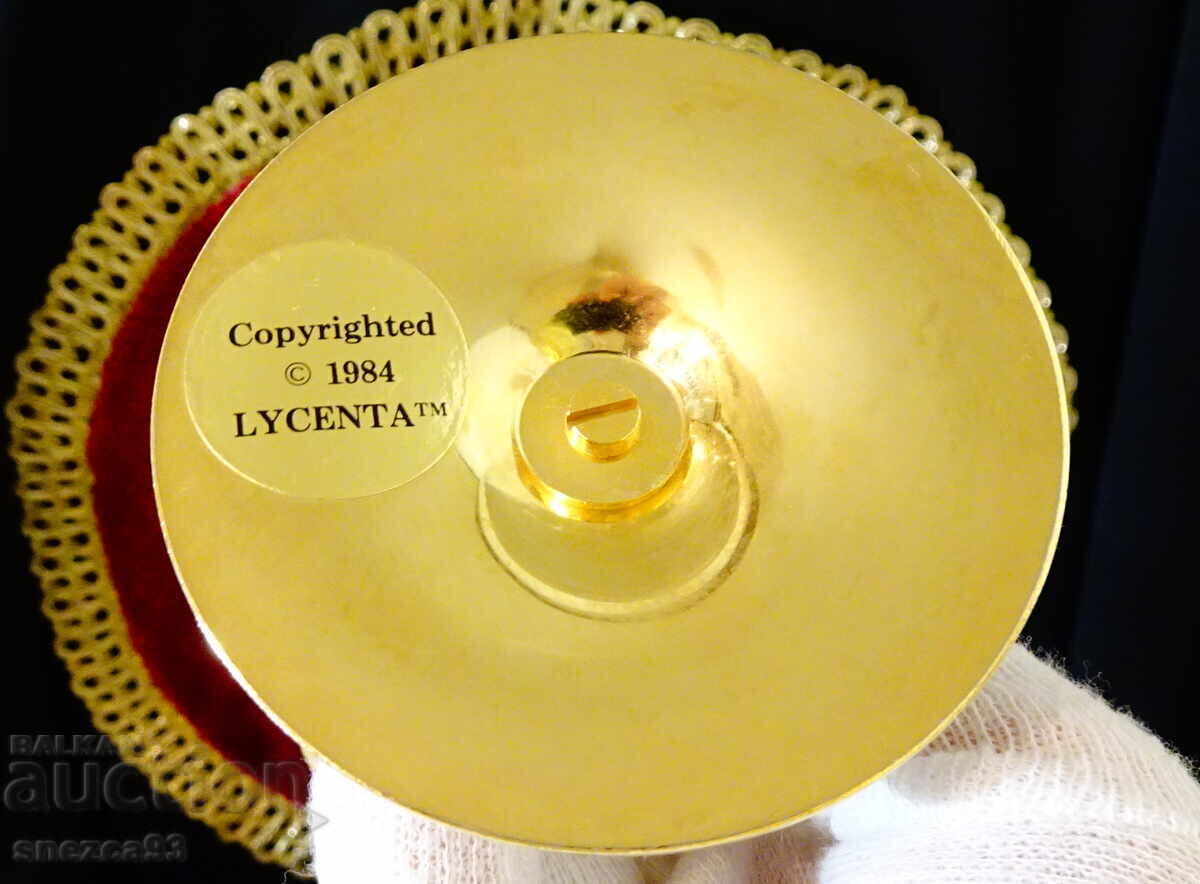 Gilded Candlestick with Crystals Lycenta, Sweden - 7