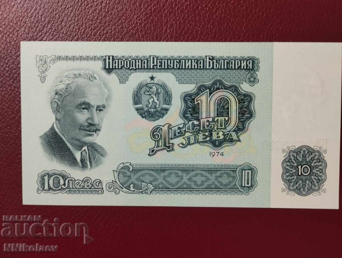 Livrarea Bulgaria 10 BGN 1974. UNC /c Livrarea Bulgaria 10 BGN 1974. UNC /c