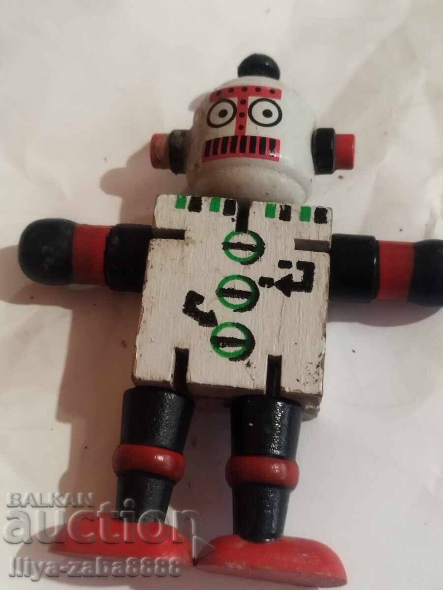 Retro wooden robot - Collectible toy with movable parts Retro wooden robot - Collectible toy with movable parts