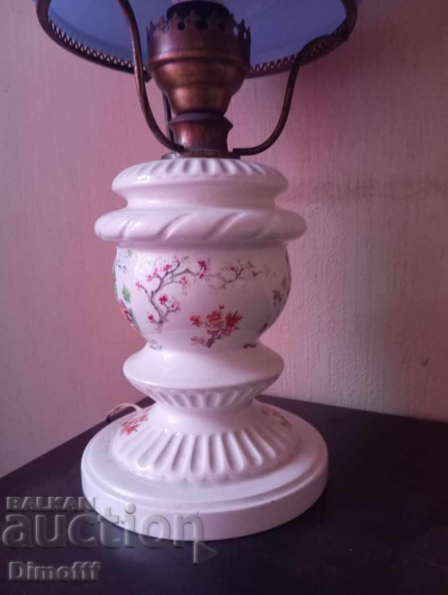 Auction  Porcelain Electric Lamp Geisha