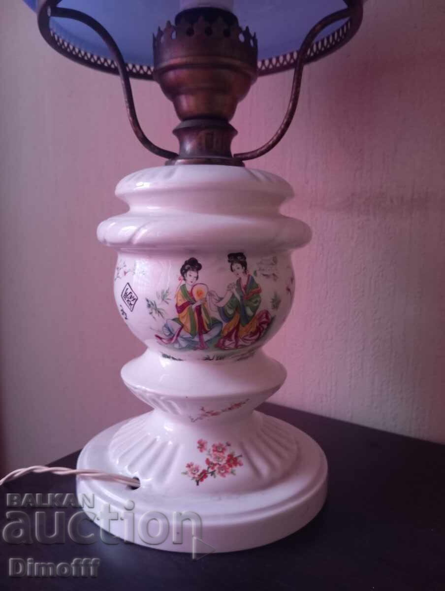Porcelain Electric Lamp Geisha - 5
