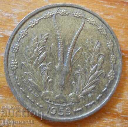 10 francs 1959 - West Africa with price € 1.53 | 2.99 BGN 10 francs 1959 - West Africa with price € 1.53 | 2.99 BGN