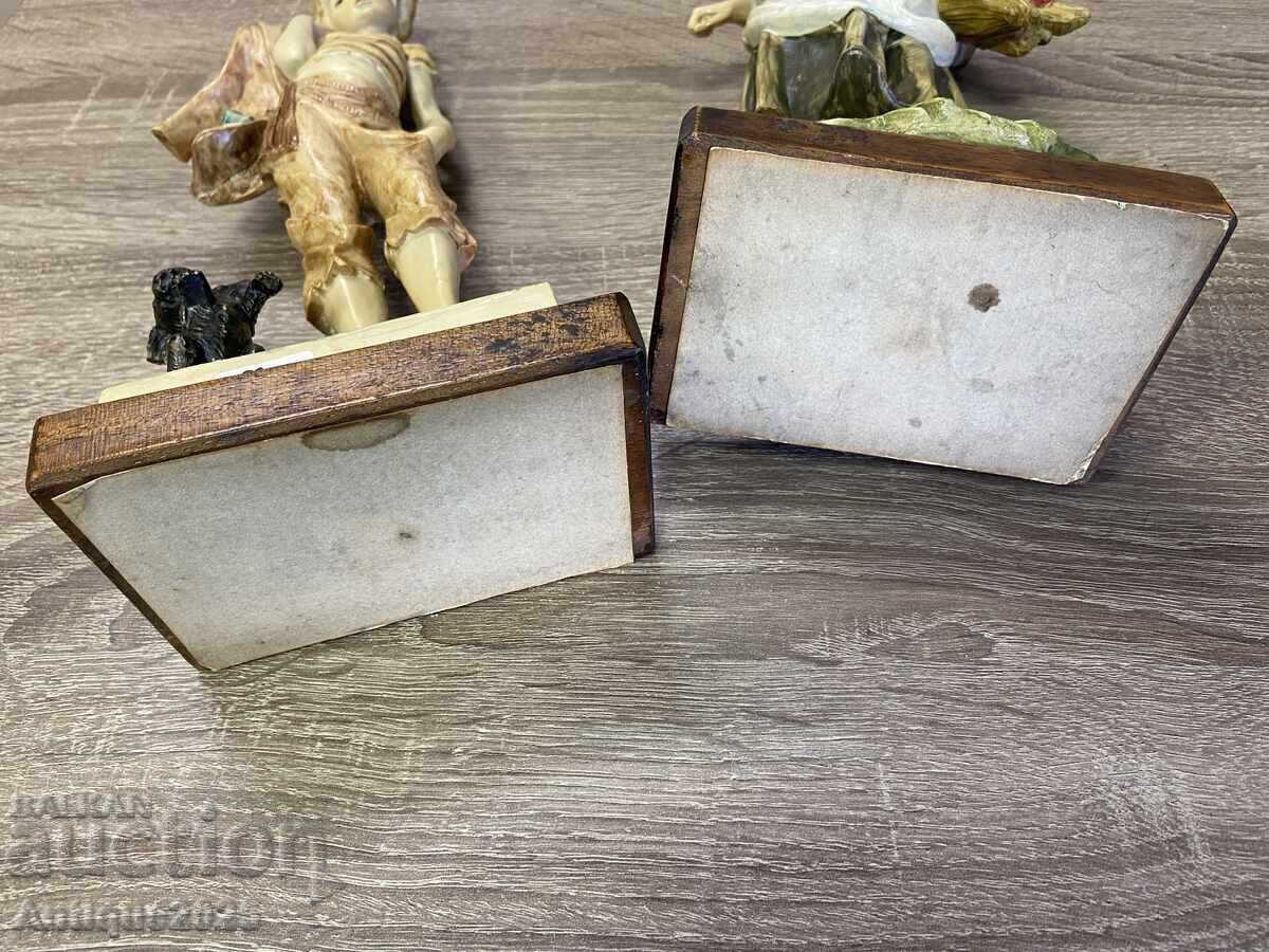 Δύο ρετρό ιταλικά ειδώλια "Παιδιά της υπαίθρου", Ιταλία - 6