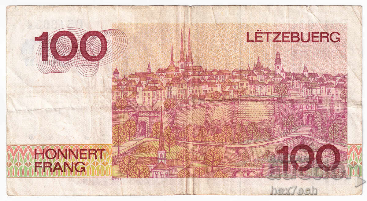 Licitație ❤️ ⭐ Luxemburg 1980 100 franci ⭐ ❤️