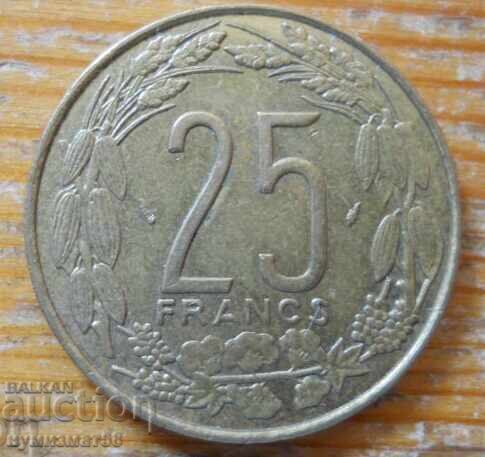 25 francs 1975 - Central Africa 25 francs 1975 - Central Africa