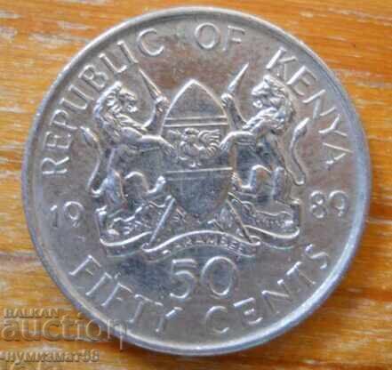 50 cents 1989 - Kenya 50 cents 1989 - Kenya