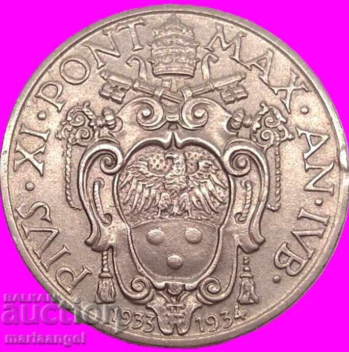 20 centesimi 1933-1934 Vatican Pius al XI-lea Jubileu - 6 20 centesimi 1933-1934 Vatican Pius al XI-lea Jubileu - 6