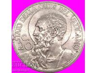 20 centesimi 1933-1934 Vatican Pius al XI-lea Jubileu