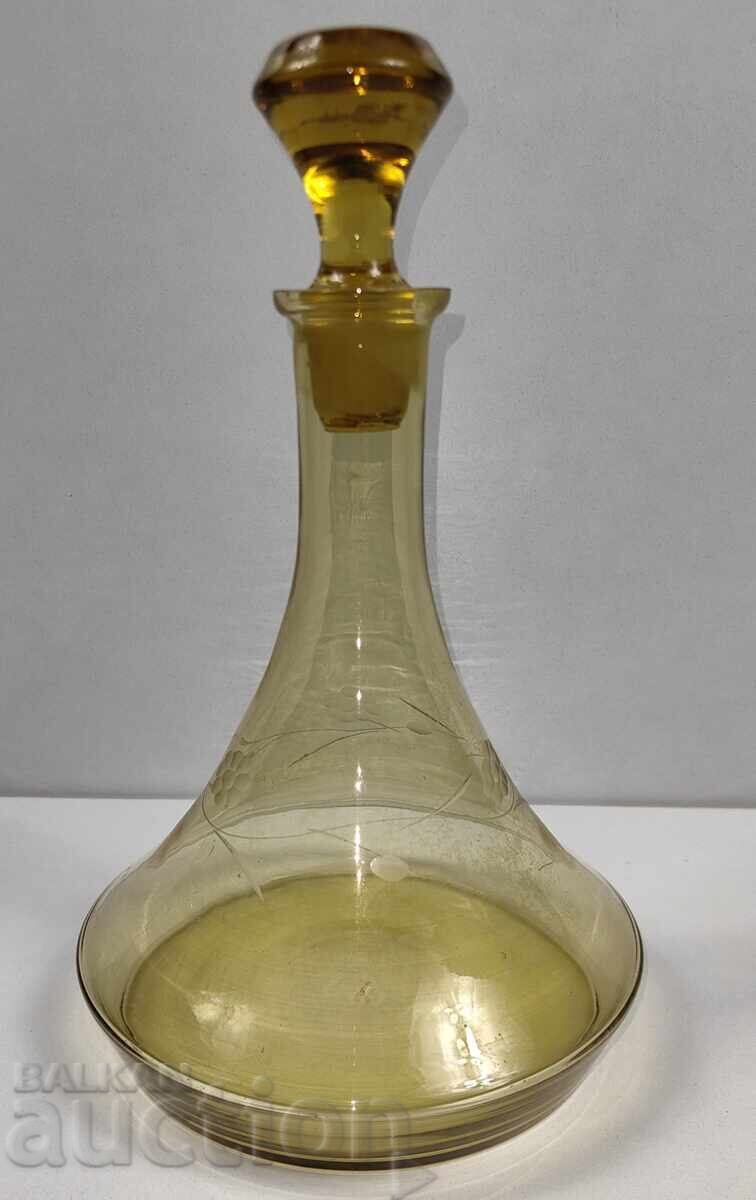 OLD BEAUTIFUL RARE GARAFE KINGDOM OF BULGARIA BOTTLE