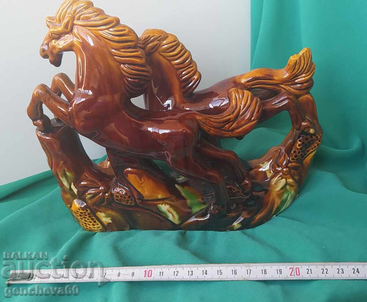 Figurine of "Wild Horses" - Troyan Ceramics with price € 30.68 | 60.00 BGN Figurine of "Wild Horses" - Troyan Ceramics with price € 30.68 | 60.00 BGN