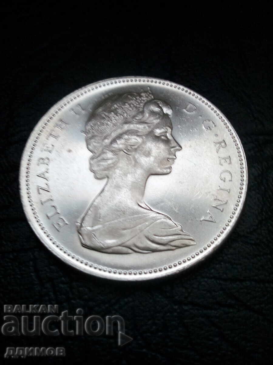 Auction 1 Dollar 1965 Canada Silver Auction 1 Dollar 1965 Canada Silver