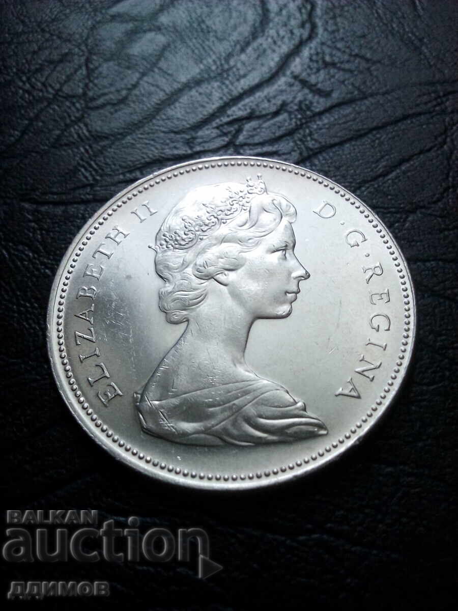 1 Dollar 1965 Canada Silver 1 Dollar 1965 Canada Silver