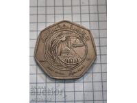 1/2 dinar Iordania 1980 nichel