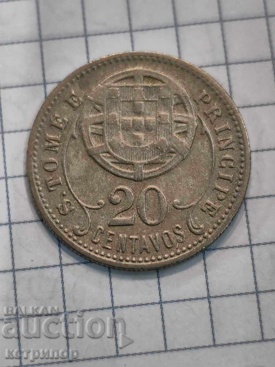 20 Centavos São Tomé and Príncipe 1929