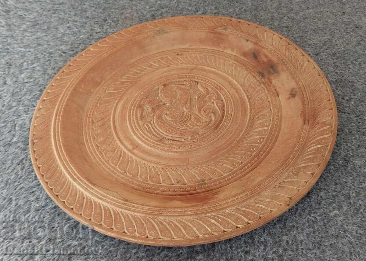 Auction  Wood carving panel for connoisseurs 30cm
