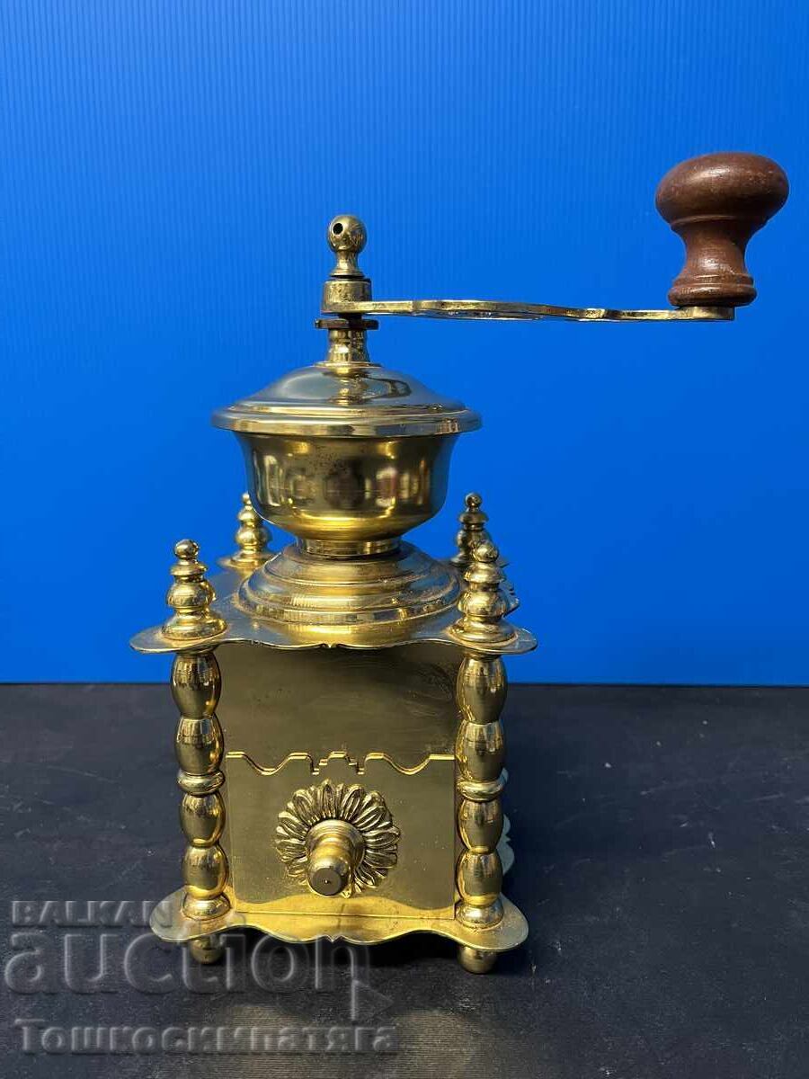 Râșniță de cafea din alamă, frumoasă - Franța