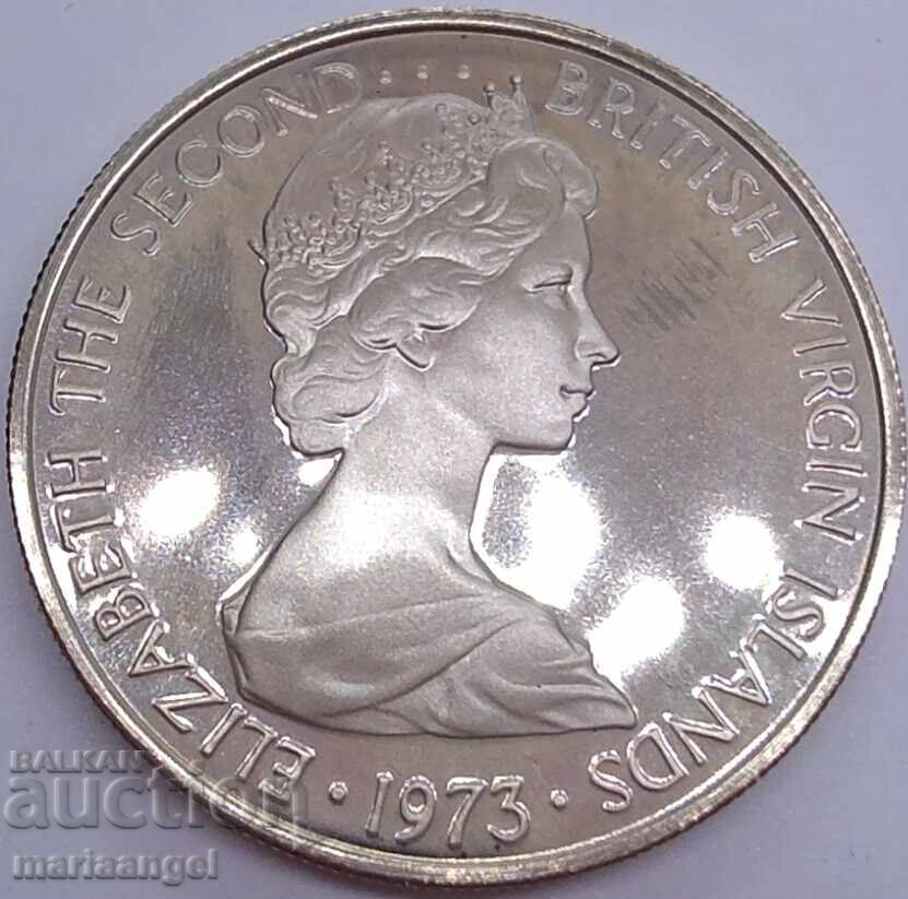 Доставка на 10 цента 1973 PROOF UNC Британски Вирджински о-ви
