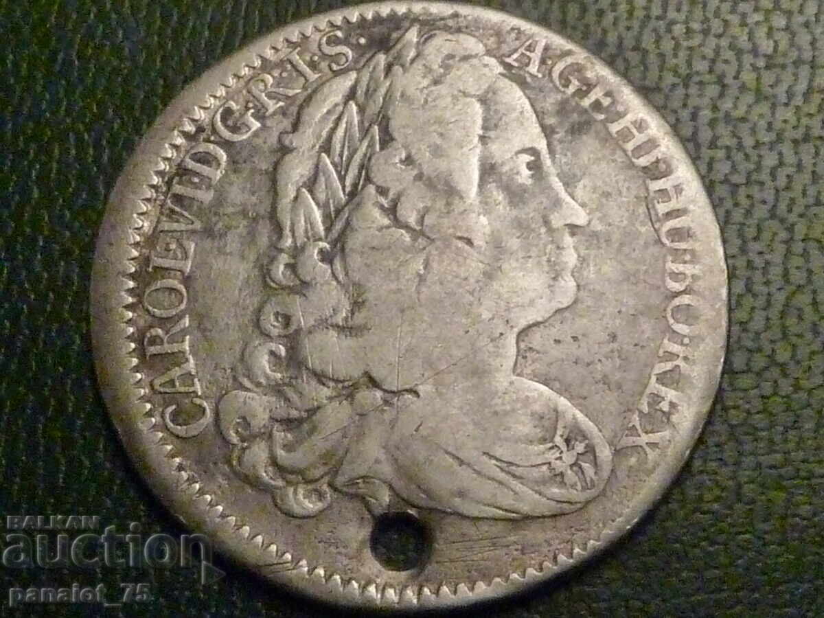 Licitație AUSTRIA MONEDĂ DE ARGINT KARL VI 20 KREUZER 6.32 GR