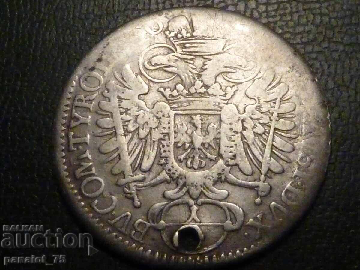 Livrarea AUSTRIA MONEDĂ DE ARGINT KARL VI 20 KREUZER 6.32 GR