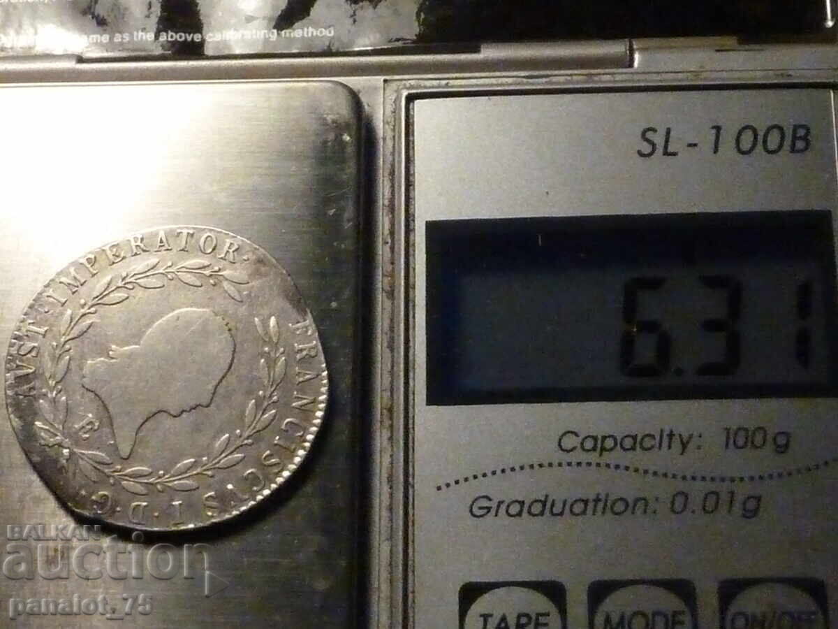 Monedă de argint 20 Kreuzer 1820 Franz I Austria - 6