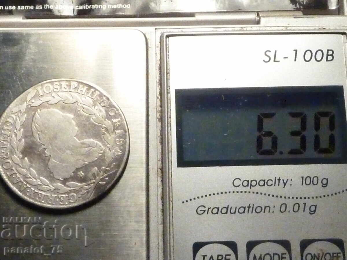 MONEDĂ DE ARGINT 20 de cruceri 1780 - Iosif II, Austria - 7