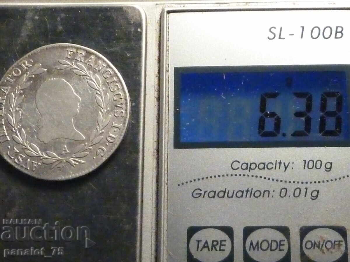 SILVER COIN 20 Kreuzer 1810 - FRANZ II, Austria - 6 SILVER COIN 20 Kreuzer 1810 - FRANZ II, Austria - 6