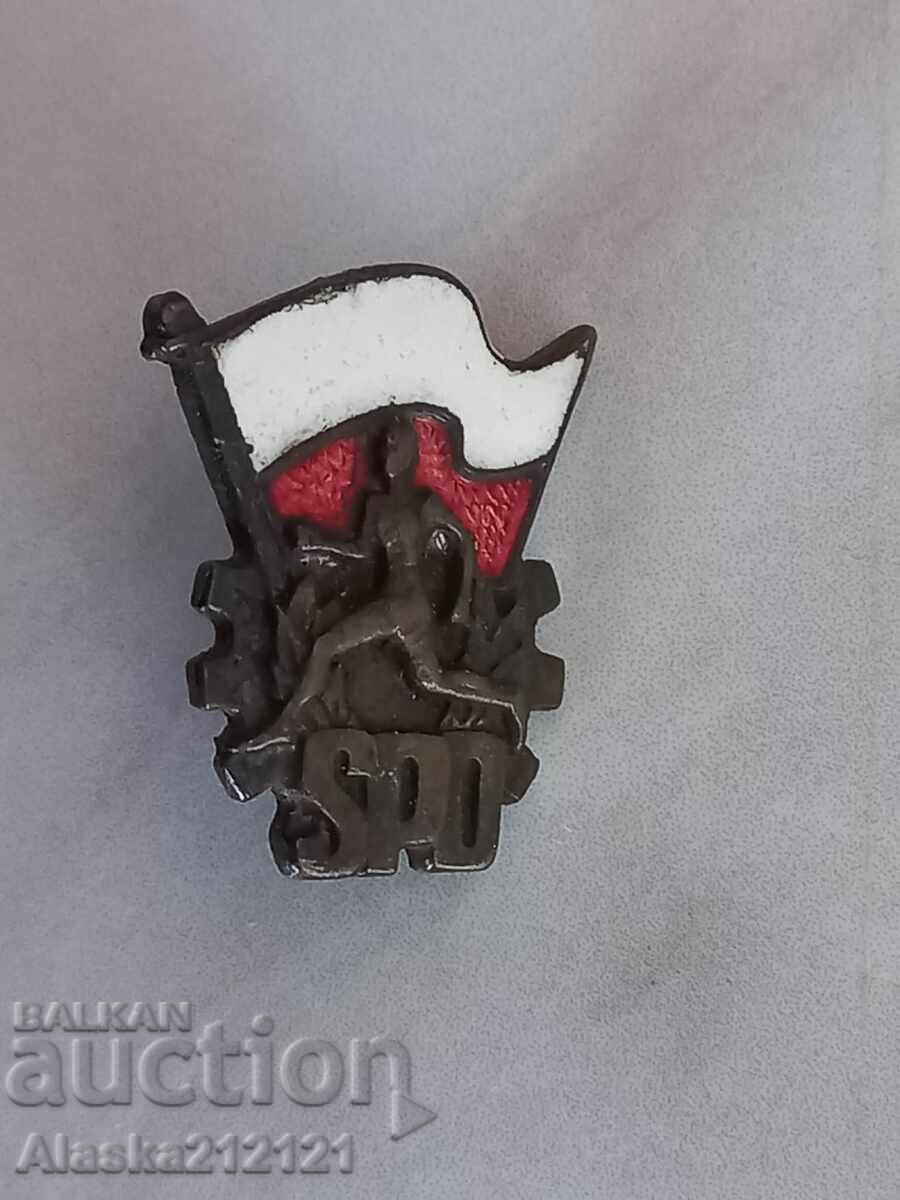 Sports badge - SPO - Poland - enamel, screw-back